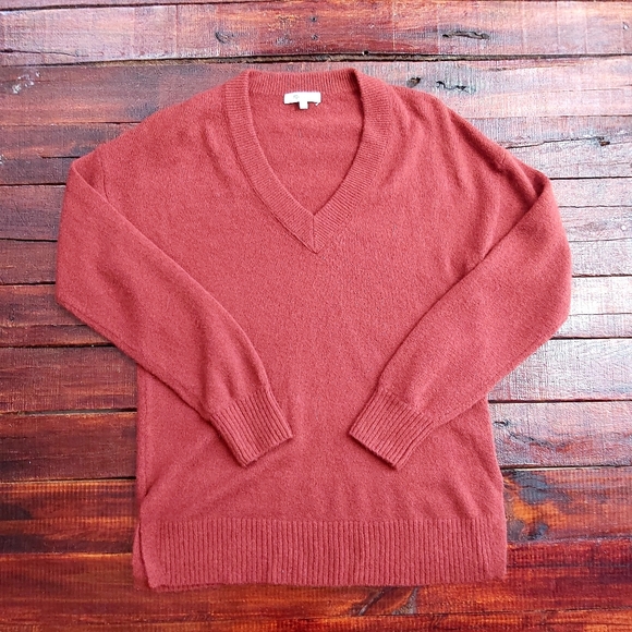 Madewell Merino Wool Alpaca Barlett V Neck Pullover Sweater Small $88 - Picture 1 of 9